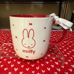 Magenta Miffy Red and White Bunny Mug NWT